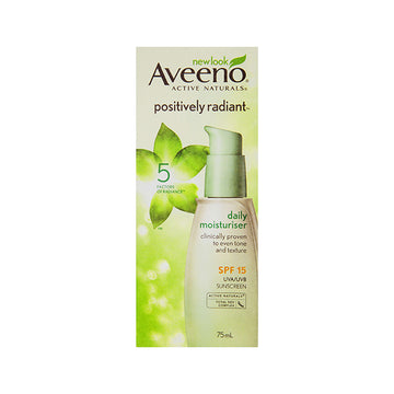 Aveeno Positively Radiant Daily Moisturiser SPF 15 - 75mL